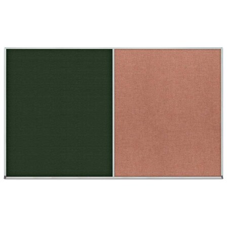 United Visual Products Triple Door Radius Corkboard, 72"x48", Bla, UV70055RC-BLACK-DBURGU UV70055RC-BLACK-DBURGU